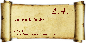 Lampert Andos névjegykártya